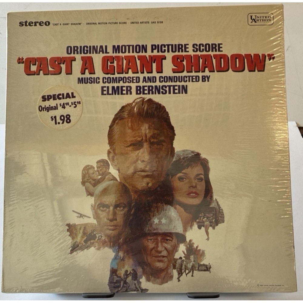 SEALED Cast A Giant Shadow Score  Elmer Bernstein  Original Vinyl Album LP  (L26